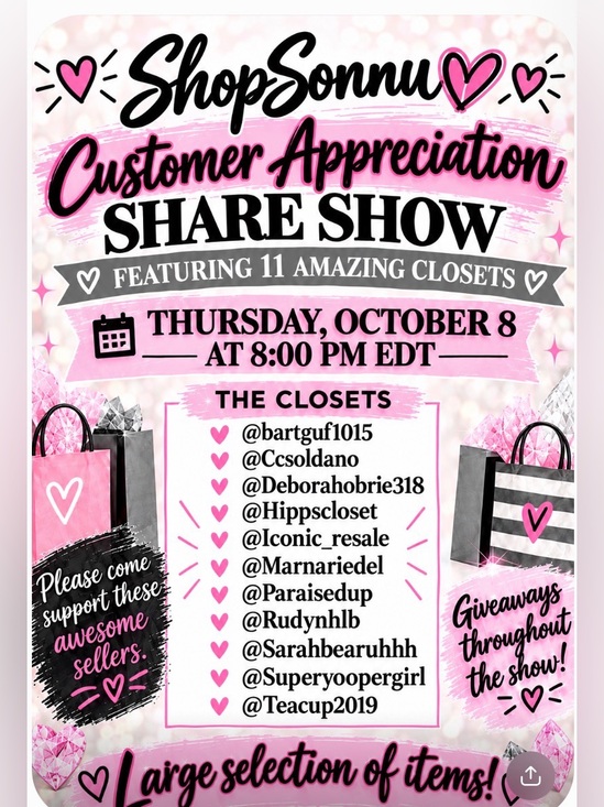Other - Customer Appreciation Share Show, Featuring 10 Amazing Sellers!
